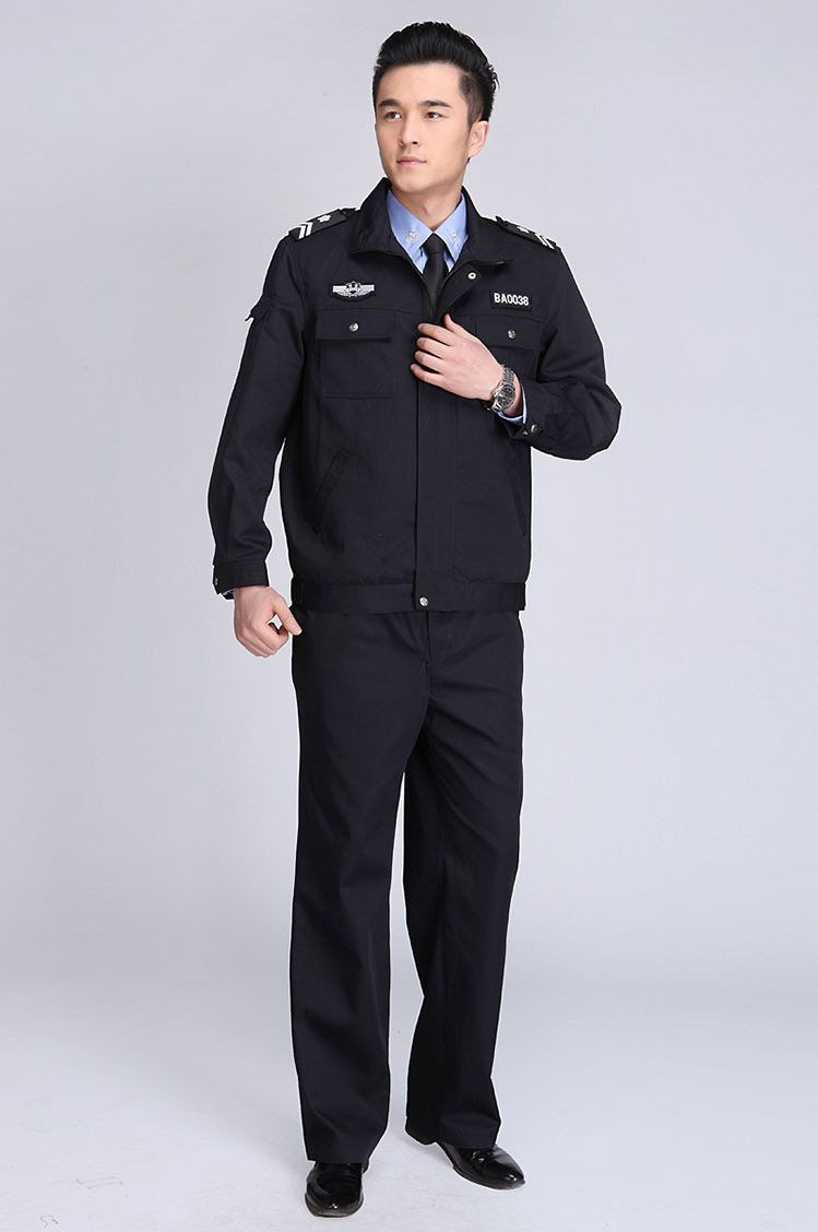 新款保安夹克装 保安秋执勤 酒店保安制服春秋套装 物业安保服装