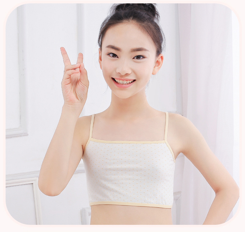 厂家直销发育期小学生吊带背心女童打底抹胸纯棉裹胸内衣舒适