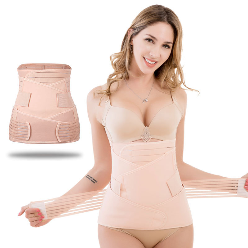 Belly Band Amazon Specially Provides Breathable Postpartum Corset Belt Strip Three-Piece Set Belly Band Adjustable Drawstring Belt