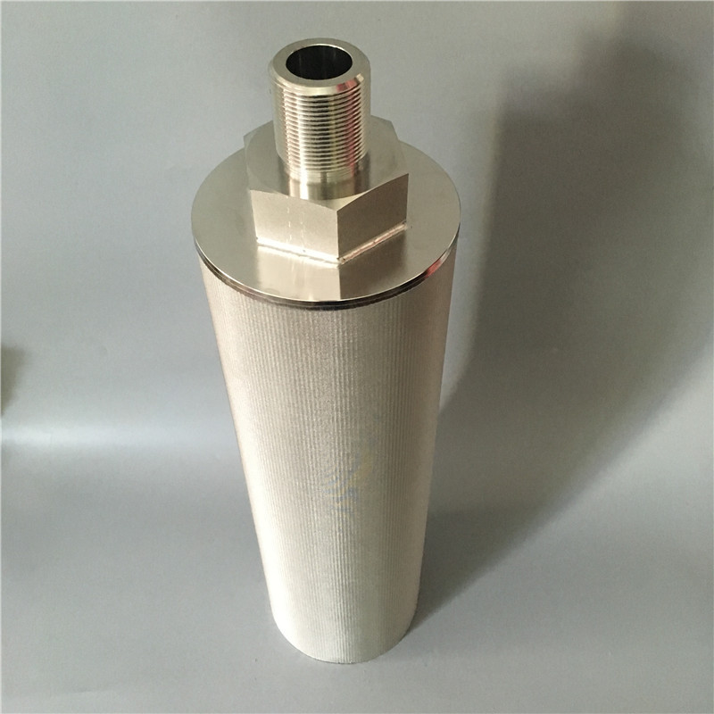外丝螺纹不锈钢烧结网滤芯有机溶剂过滤反冲洗过滤器高压气泵滤头