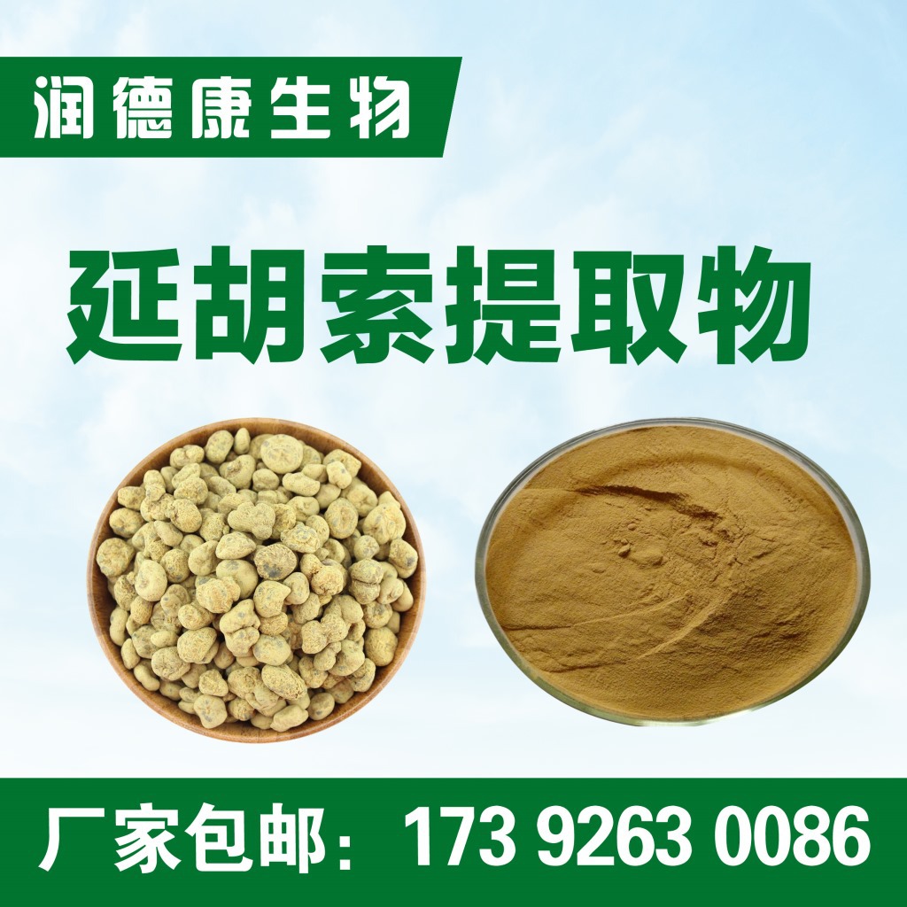 延胡索提取物30:1 左旋延胡索乙素98% 罗通定98% 1kg起订