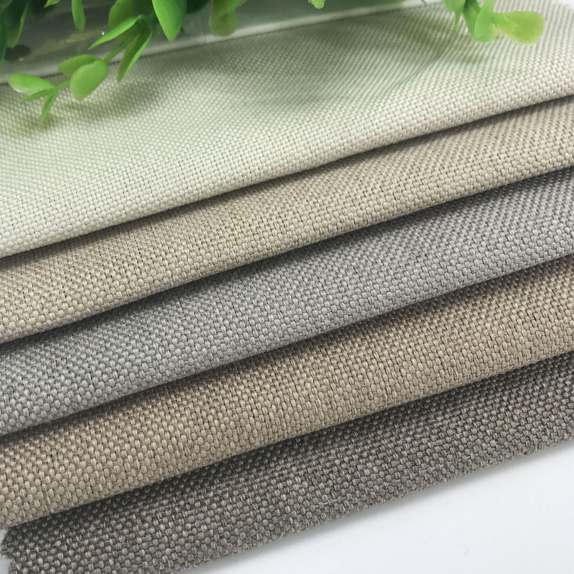 现货沙发布厚棉麻 抱枕布涤纶布纺织 沙发布料批发粗麻布梭织面料