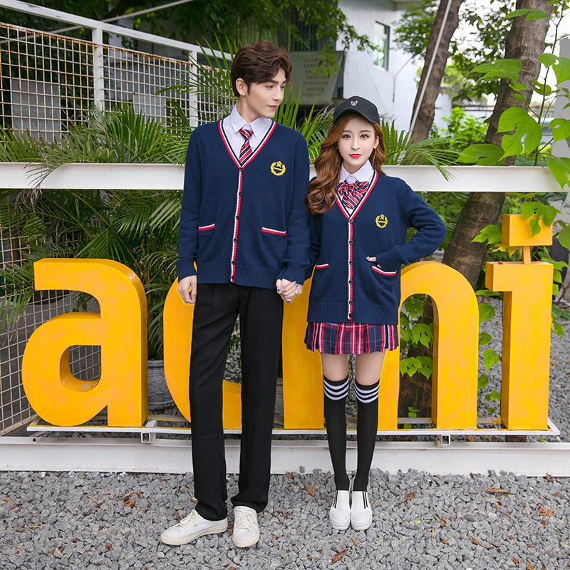 秋冬季初中学生高中生韩版校服套装校园服装男女学院风韩国英伦风