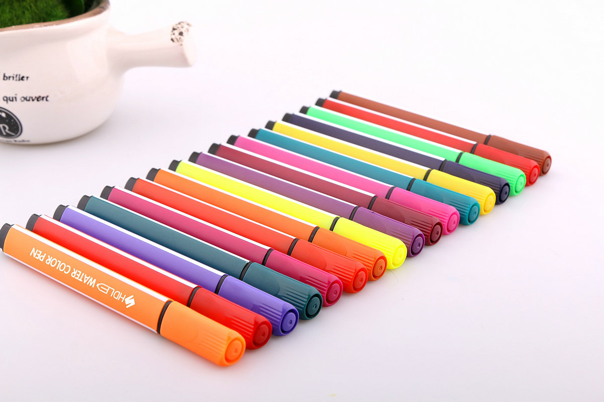 现货批发水彩笔学生绘画美术用品涂色绘图彩笔 儿童用品绘画笔