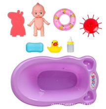 儿童浴室戏水洗澡玩具 娃娃洗澡套装拼装浴室游戏 沐浴戏水玩具