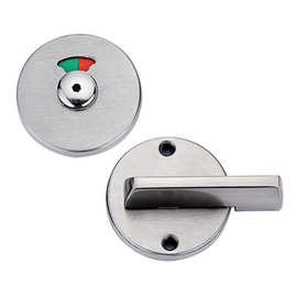 公共卫生间隔断门锁/不锈钢门锁/红绿指示圆锁180度定位挂锁