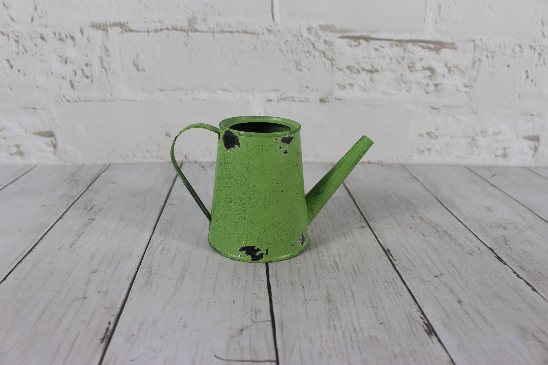 厂价直销个性创意绿色复古做旧铁皮浇花壶 洒水壶 铁艺装饰花器花