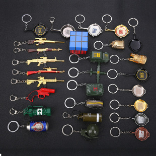 绝地求生大逃杀 武器装备98k akm周边游戏12cm汽车挂件男女小礼品