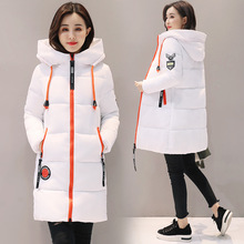 2022冬季韩版棉服女式棉衣中长款学生修身显瘦加厚连帽外套