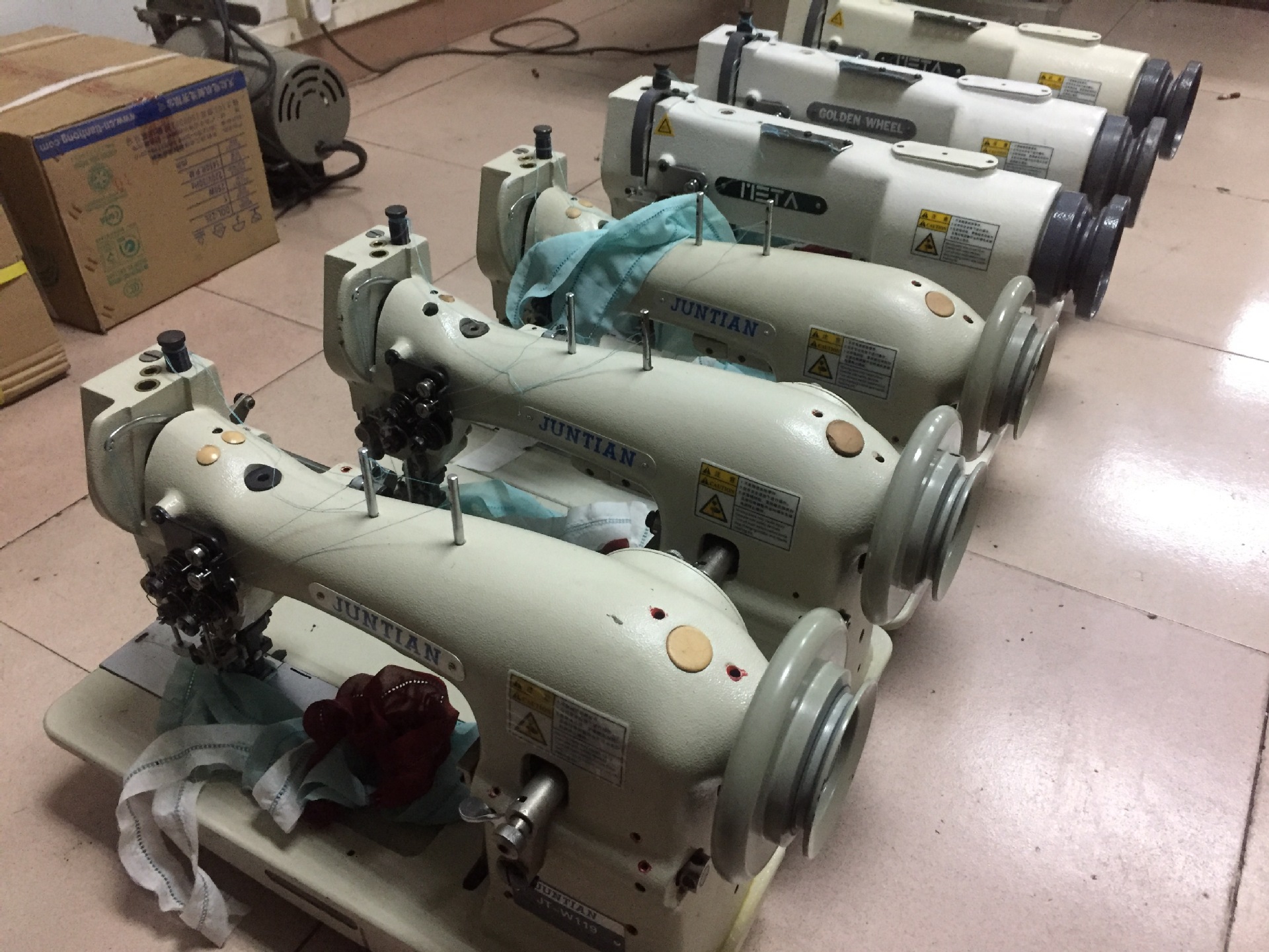 二手骏田牌1720标准款对丝机/打孔机