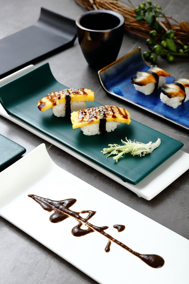 新款长条寿司盘 平板盘 以工厂原色为基础加入的新器型 在平板设计中