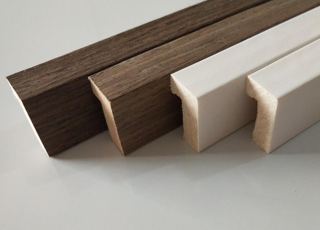 实木pur包覆白色油漆纸松木线条可贴天然木皮定制批发密度板