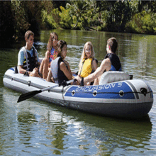 工厂直销ALKA365新款环保PVC超厚充气船自带划桨