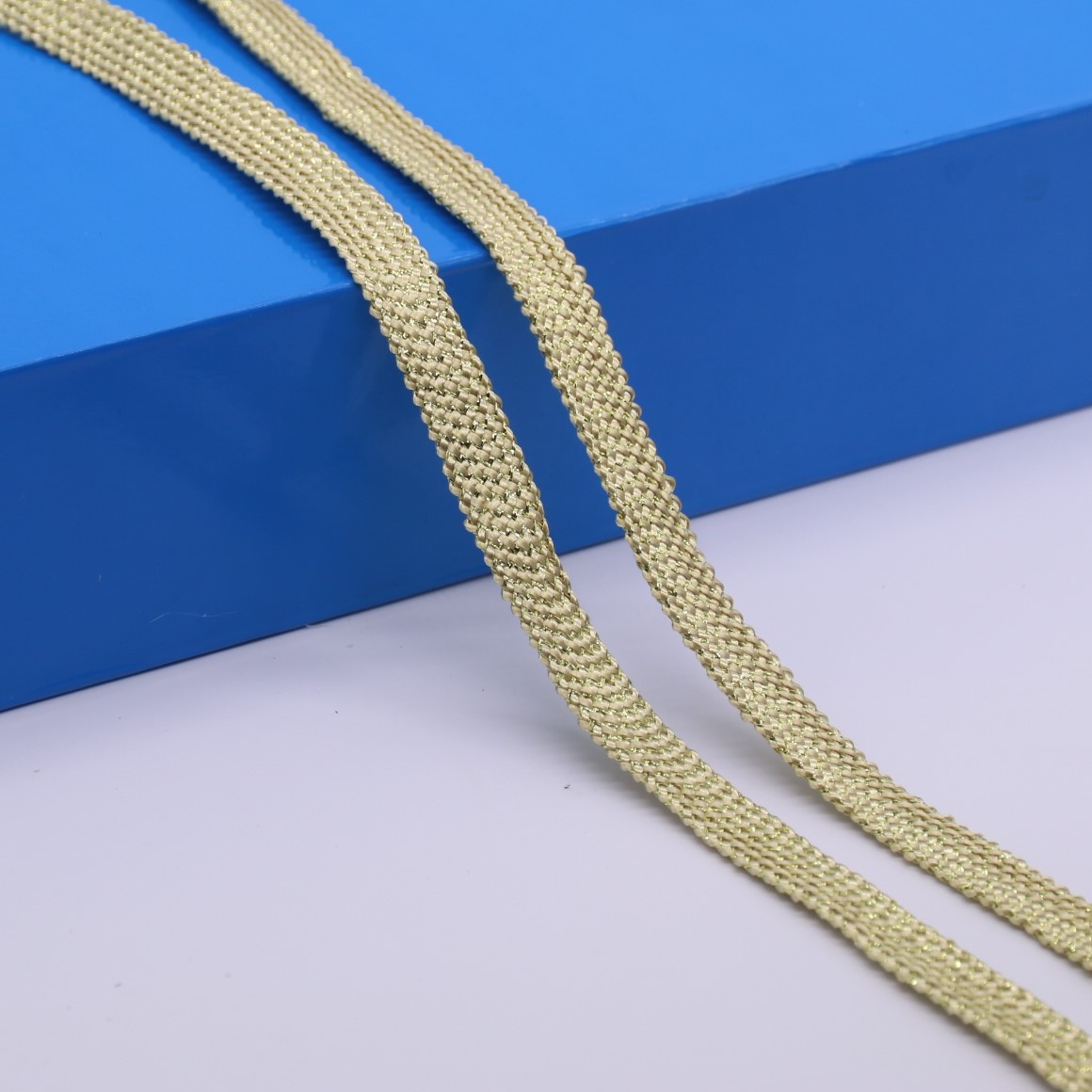 2cm环保金线编织带 家纺服装辅料扁绳 扁带走马带