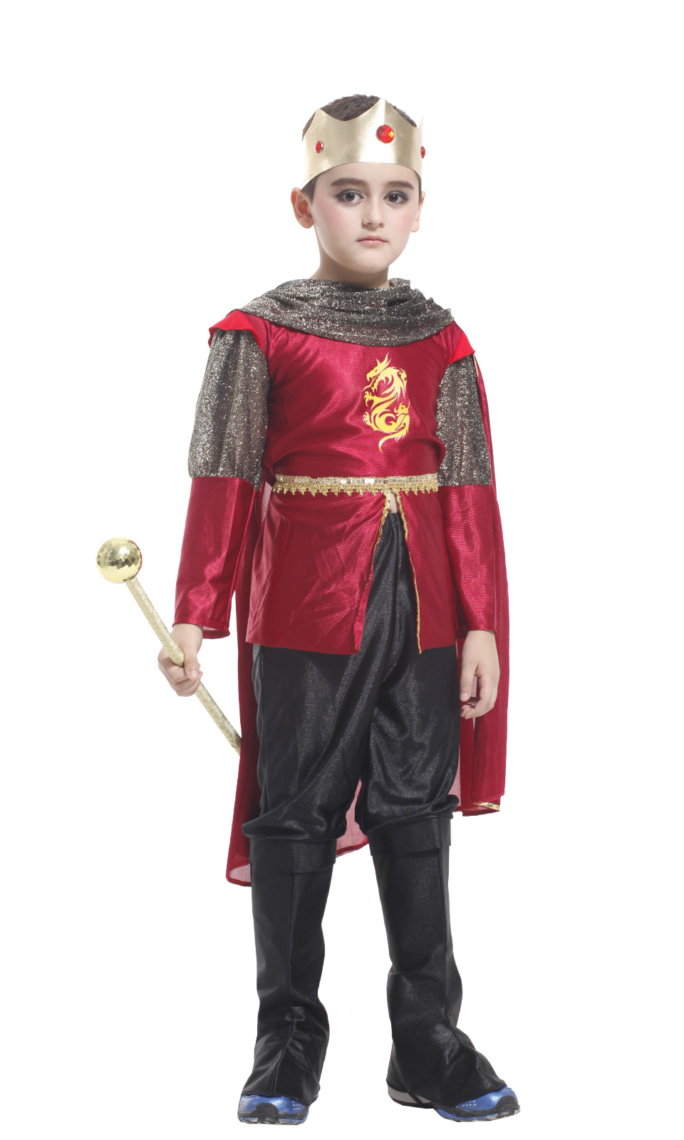 万圣节cosplay服装 b-0040 儿童古装国王服装扮演出服 花童礼服