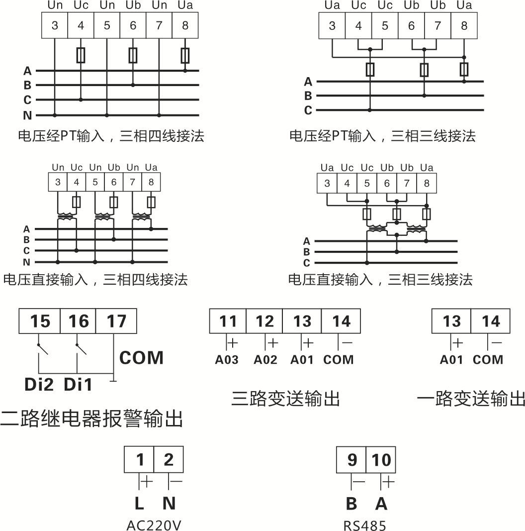 xj9223u-72k4 数字式智能三相电压表