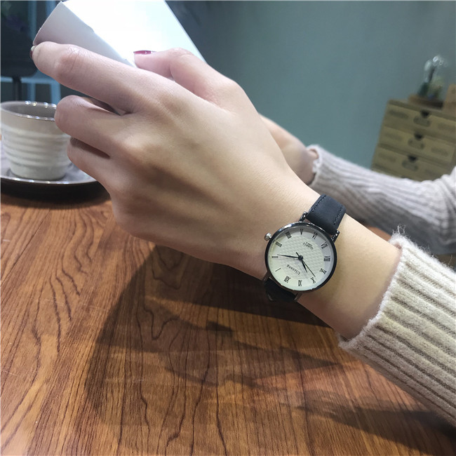 手表女学生简约文艺复古style潮流ulzzang石英女表韩版学院风情侣