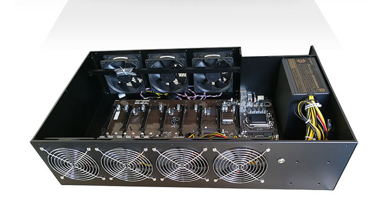 显卡散热风扇_6卡8卡12卡矿机箱 矿架散热暴力风扇 12038双滚珠风扇