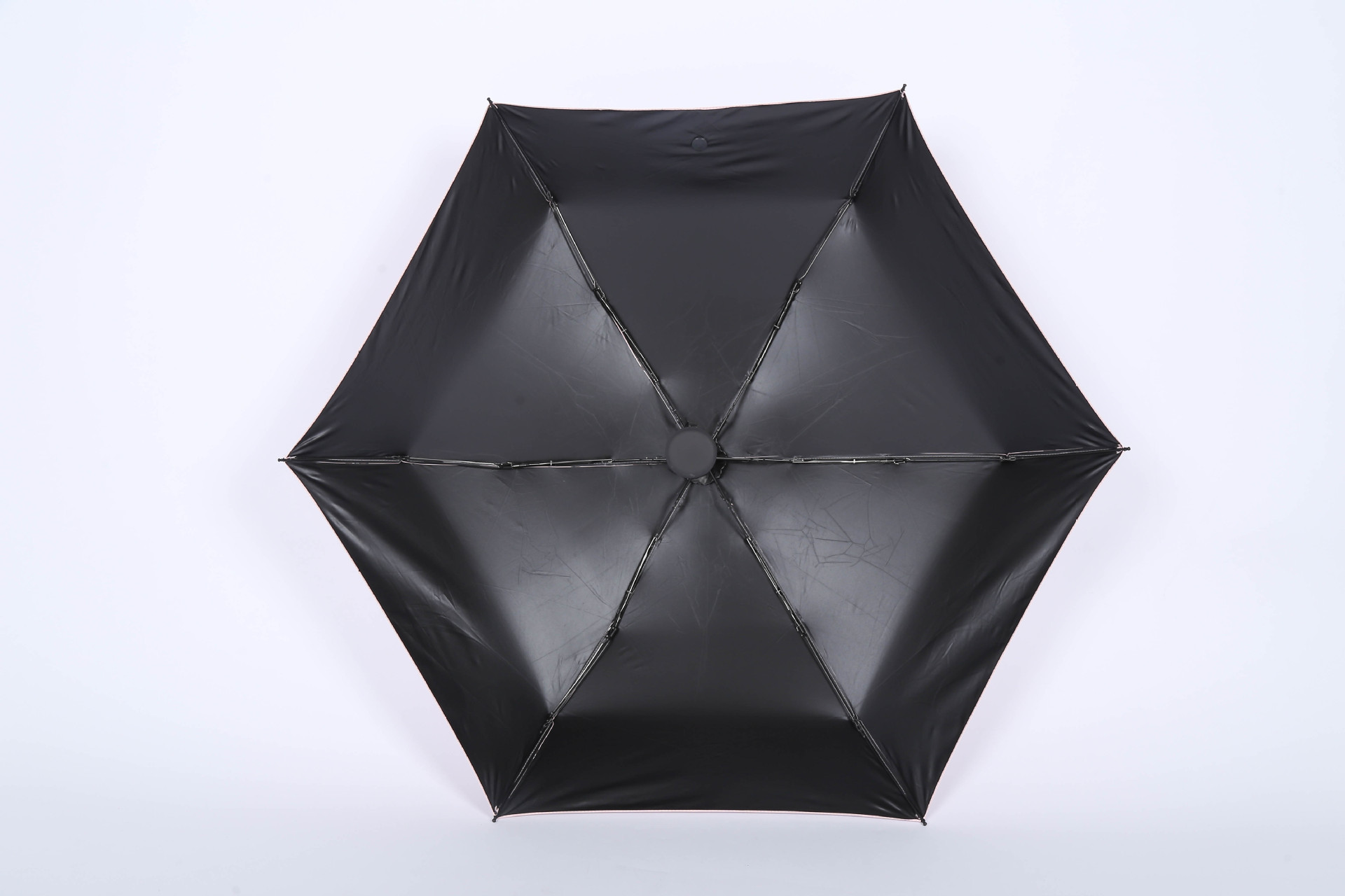 超轻五折伞口袋遮阳伞防晒雨伞 折叠太阳伞迷你晴雨两用黑胶伞