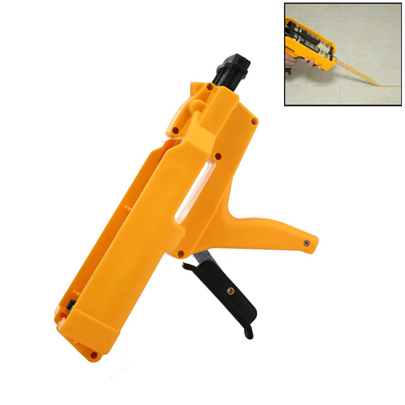 美缝剂双管胶枪 双组份美缝枪真瓷 助力瓷砖胶枪单管液压省力胶枪
