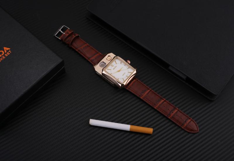 电子智能多功能手表点烟器男士石英腕表点烟器礼品防风打火机