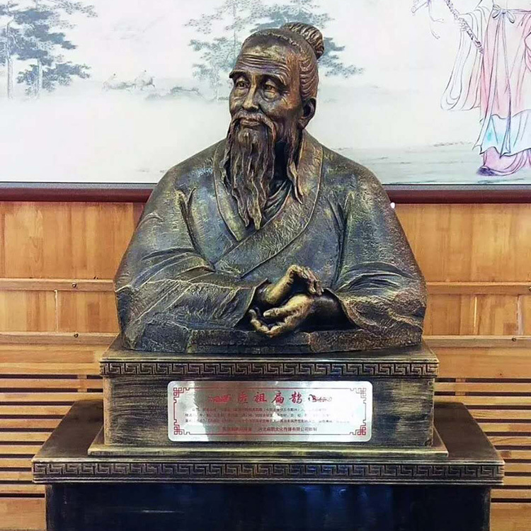 古代中医鼻祖扁鹊肖像半身像胸像雕塑四大名医玻璃钢铸铜雕像摆件