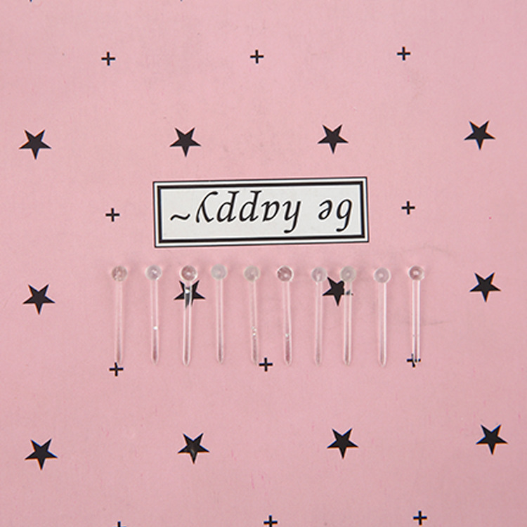 Plastic Transparent Ear Studs Ear Bar Ear Stick Bags Simple Match Head Disposable Ear Pin and Stud Earring Earrings Wholesale