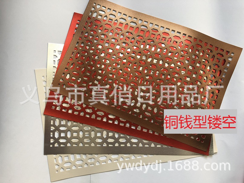 皮革镂空餐垫防滑隔热餐垫 欧式防水防滑桌垫详情4