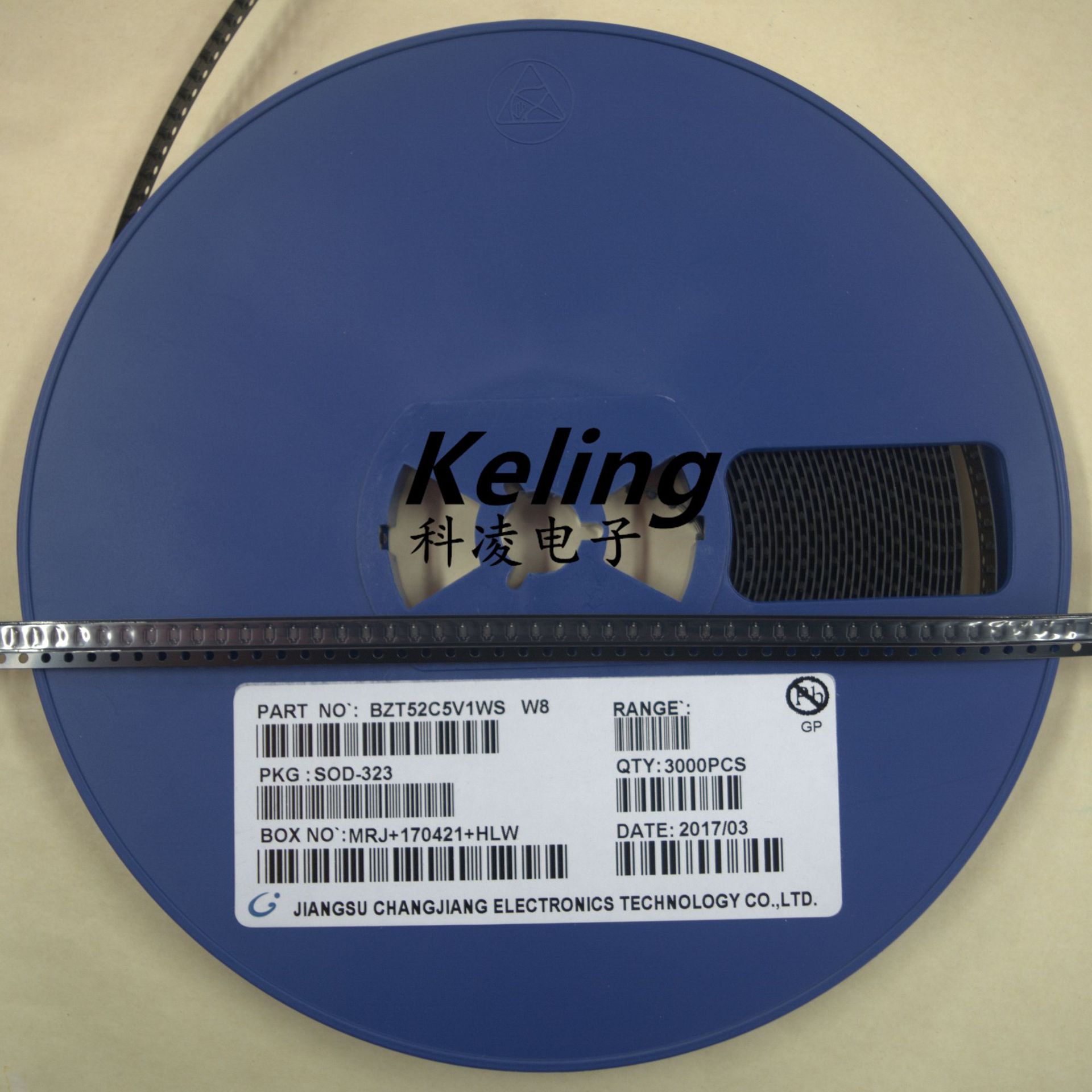 贴片稳压管 sod-323 bzt52c5v1ws w8 5v1 5.1v(1盘3000只)