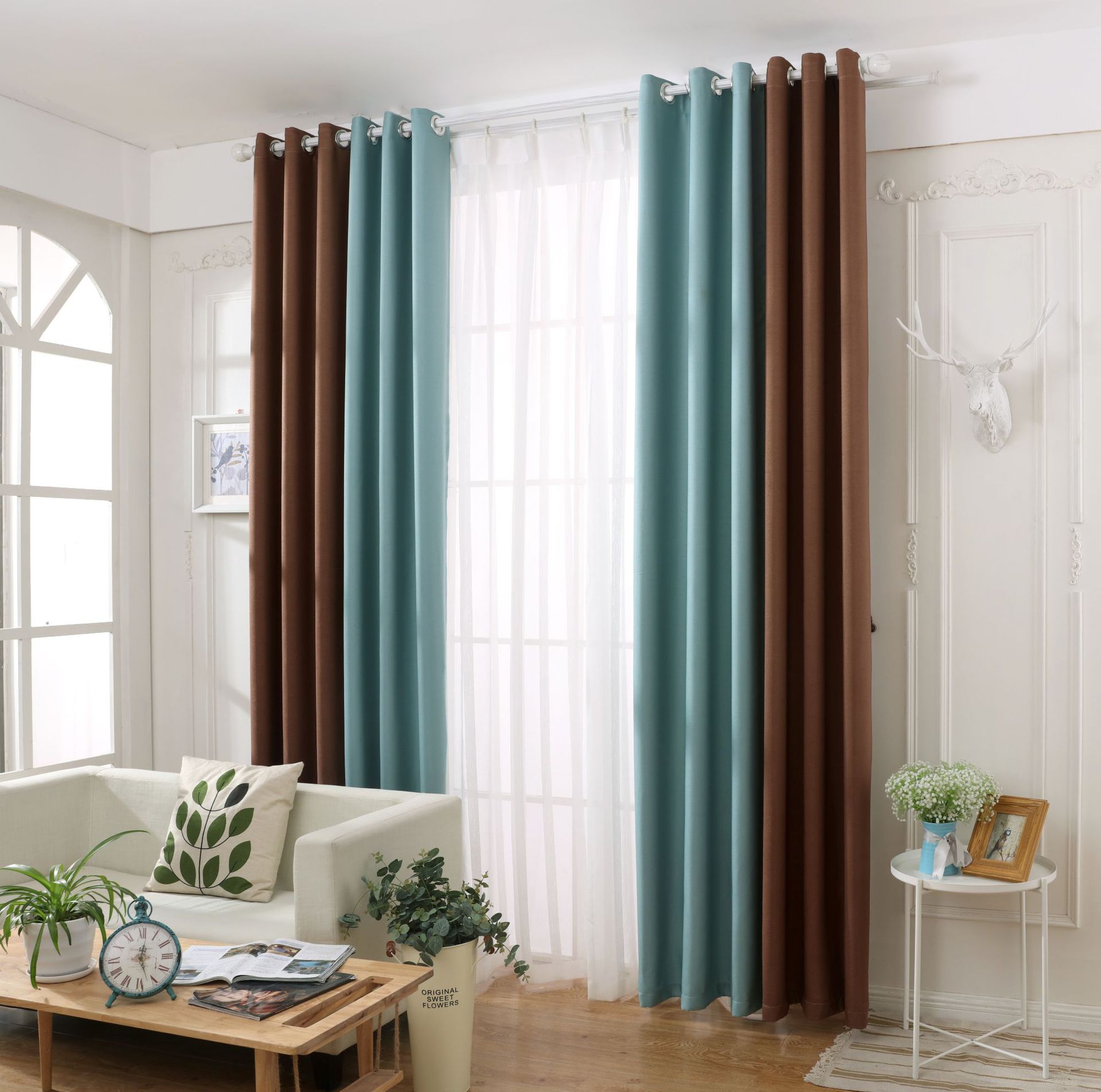 窗帘面料厂家直销 加厚丝绒麻窗帘布 纯色卧室客厅酒店布艺窗帘