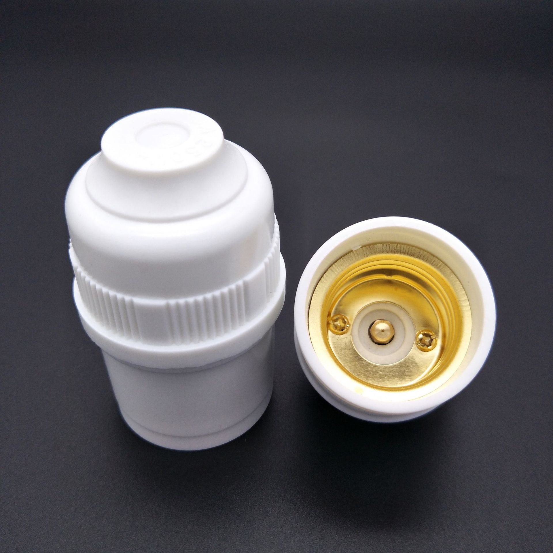 批发 螺口灯头 悬吊式纯铜圈灯头 胶木e27灯口灯座 耐高温吊灯头