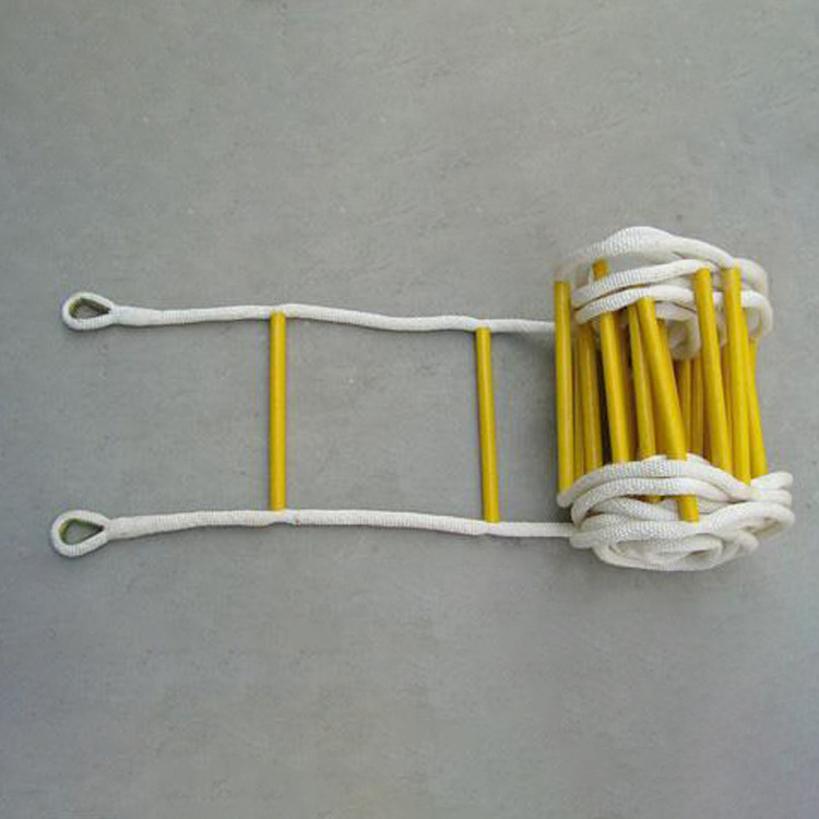 应急救生软梯消防救援逃生梯尼龙软梯高空作业安全绳防护梯子