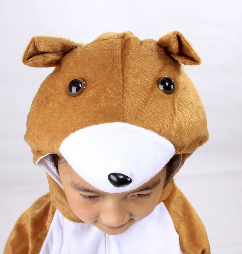 儿童表演服装可爱狗熊演出造型卡通棕色小熊动物服饰套装衣服童装