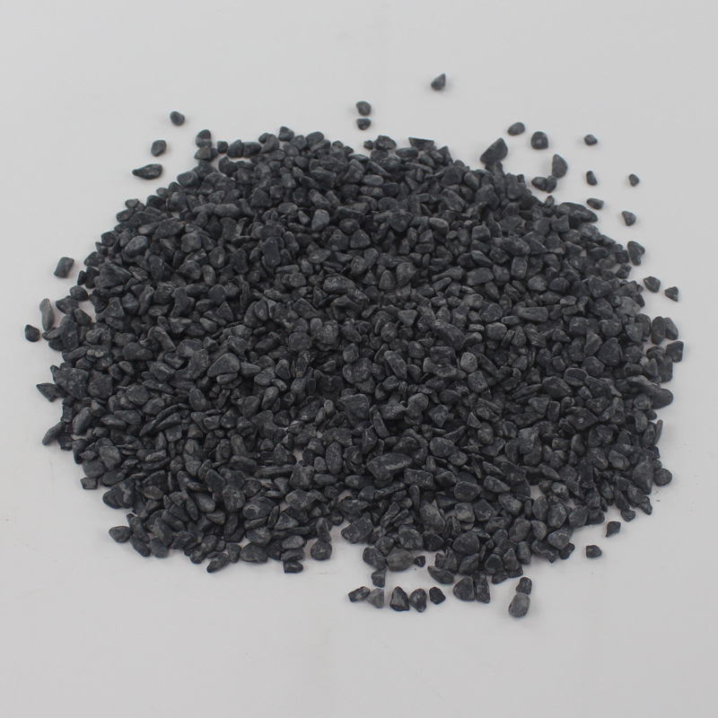 批发4-6mm纯黑水洗石园林 | 装饰用黑石子地面水洗黑色水刷石