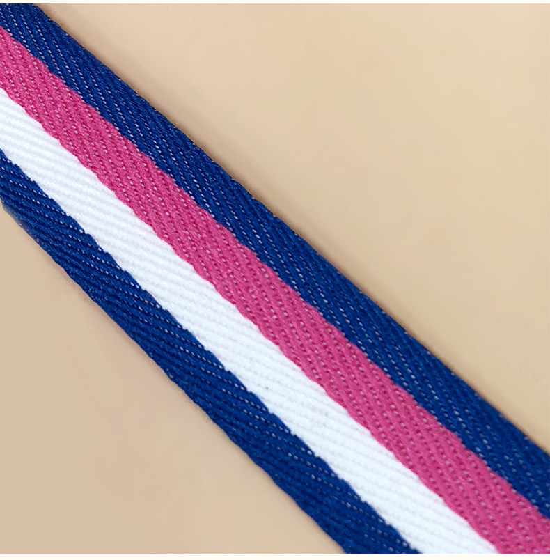 新款彩色条纹提花织带现货厂家批发斜纹涤纶电脑织带服装辅料定做