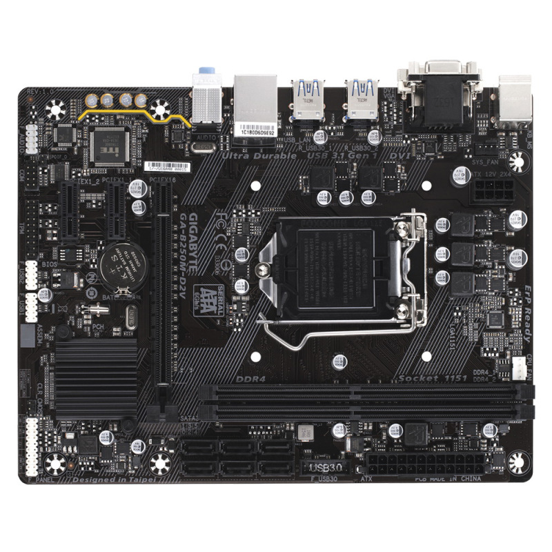 技嘉(gigabyte) b250m-d2v intel b250/lga1151主板