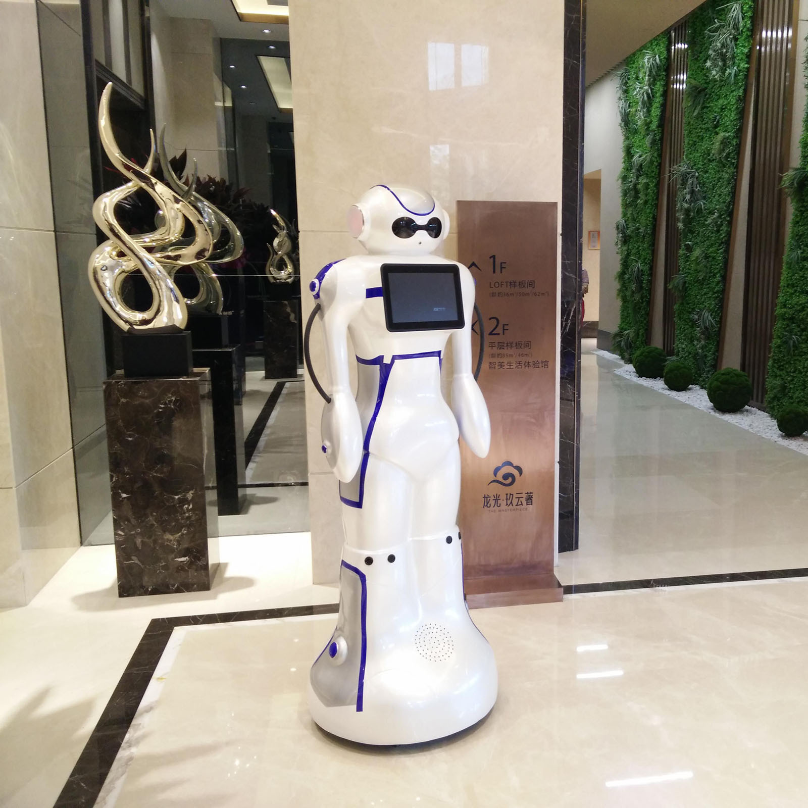 识别迎宾商业版定位机器人