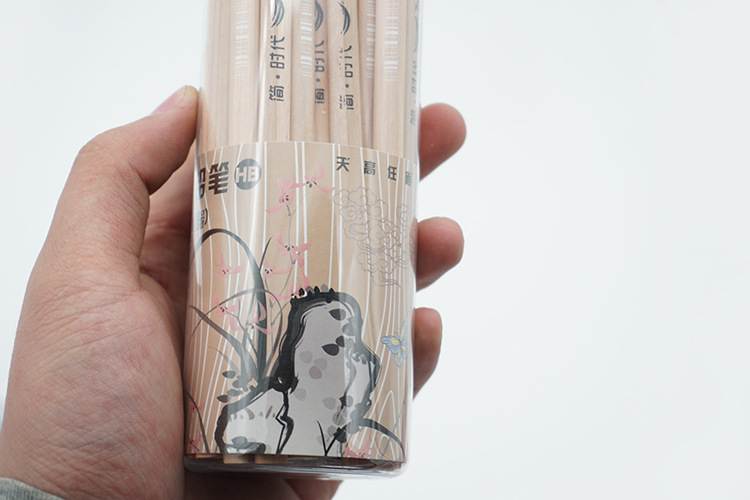 批发飞雁原木铅笔 小学生铅笔文具 hb三角杆/六角杆铅笔 安全环保