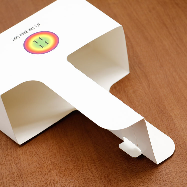 厂家定制白卡纸手提杯托 2杯饮料手提杯纸盒 4杯饮料手提杯托