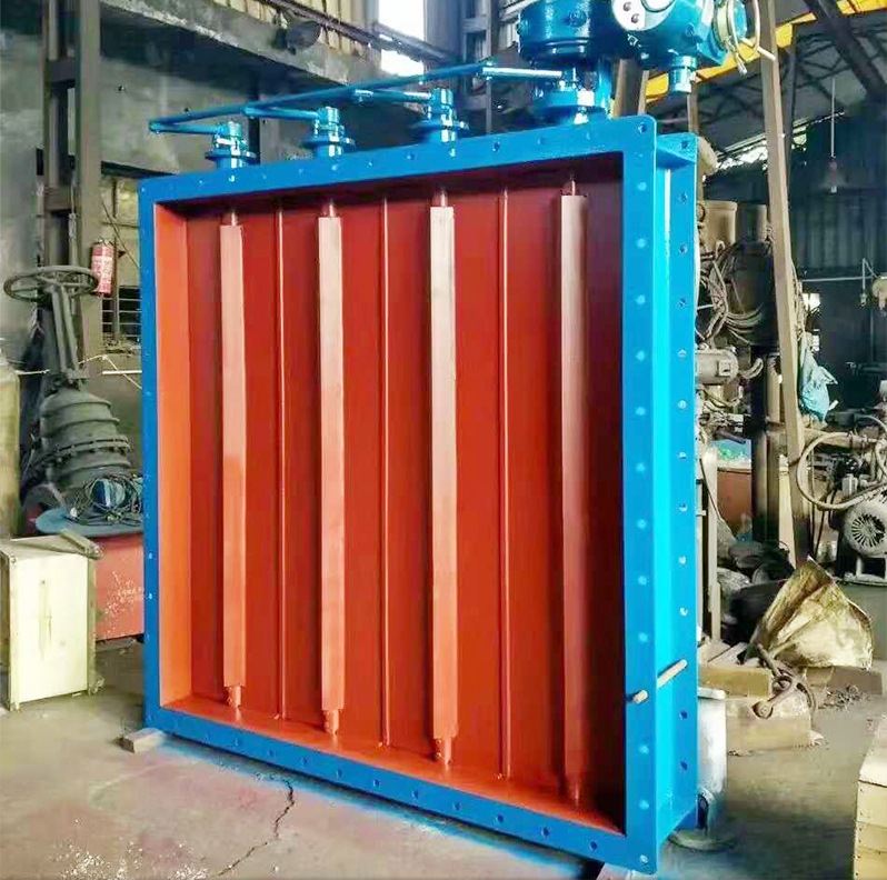 电动矩形百叶阀门 方形百叶阀 风机耐磨除尘百叶阀