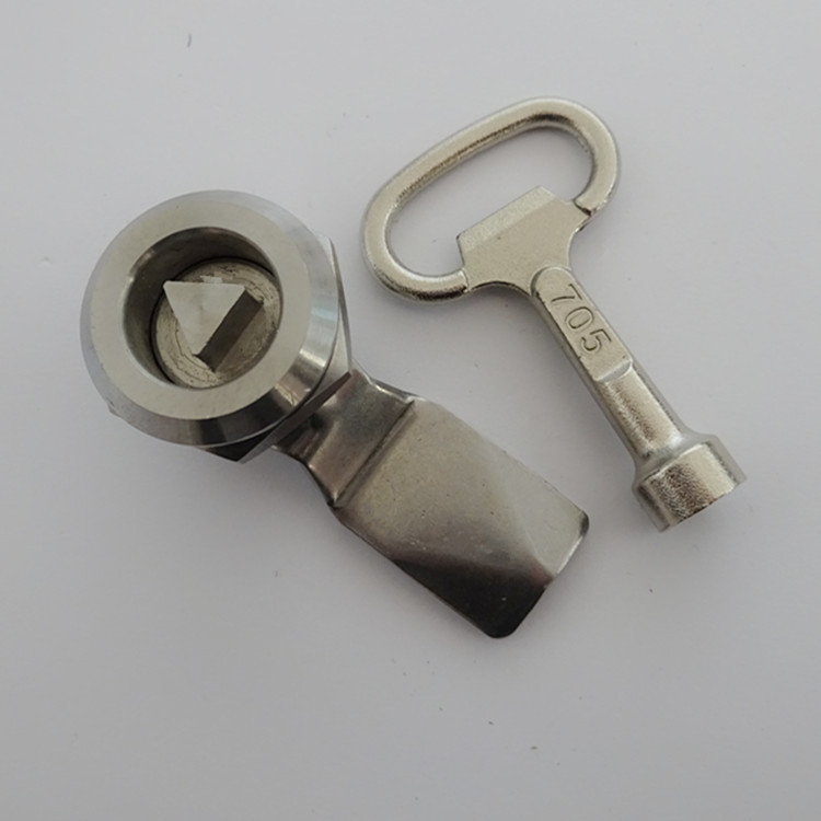 ms705不锈钢三角锁转舌锁配电柜机箱不锈钢锁304垃圾锁ms705三角