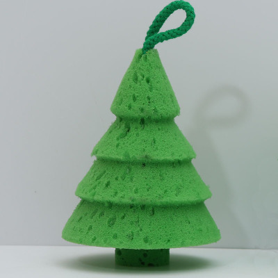 可定制沐浴海绵 3d立体海绵树 圣诞树