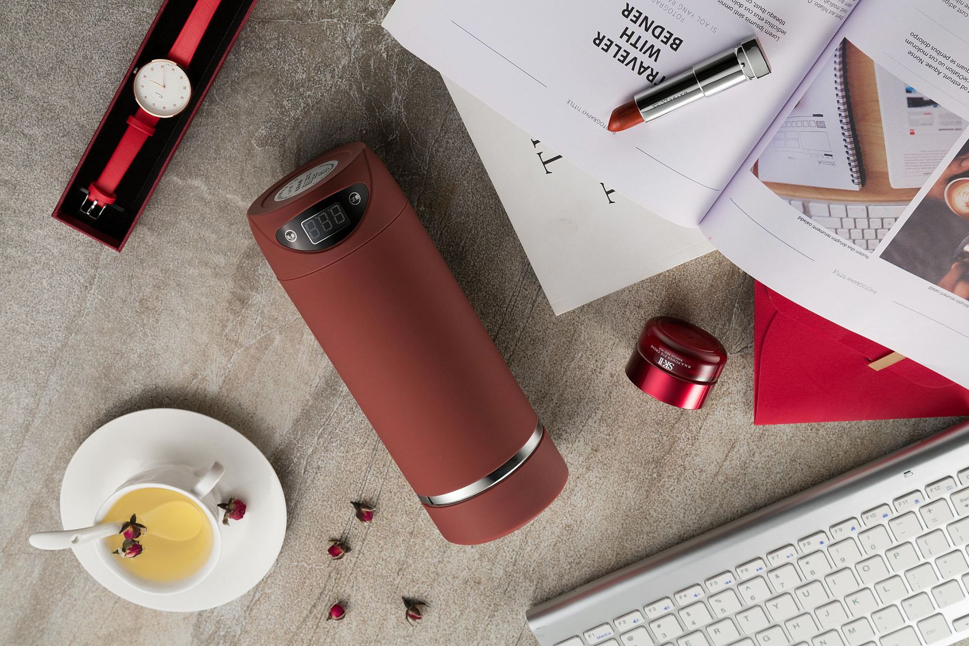 狄朗便携养生杯电热水杯电热水壶出差烧水杯出国多功能杯