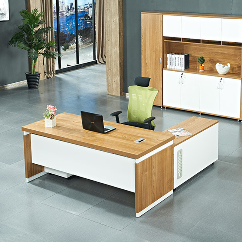 广州办公家具老板桌简约现代大班台办公桌椅组合总裁桌经理主管桌