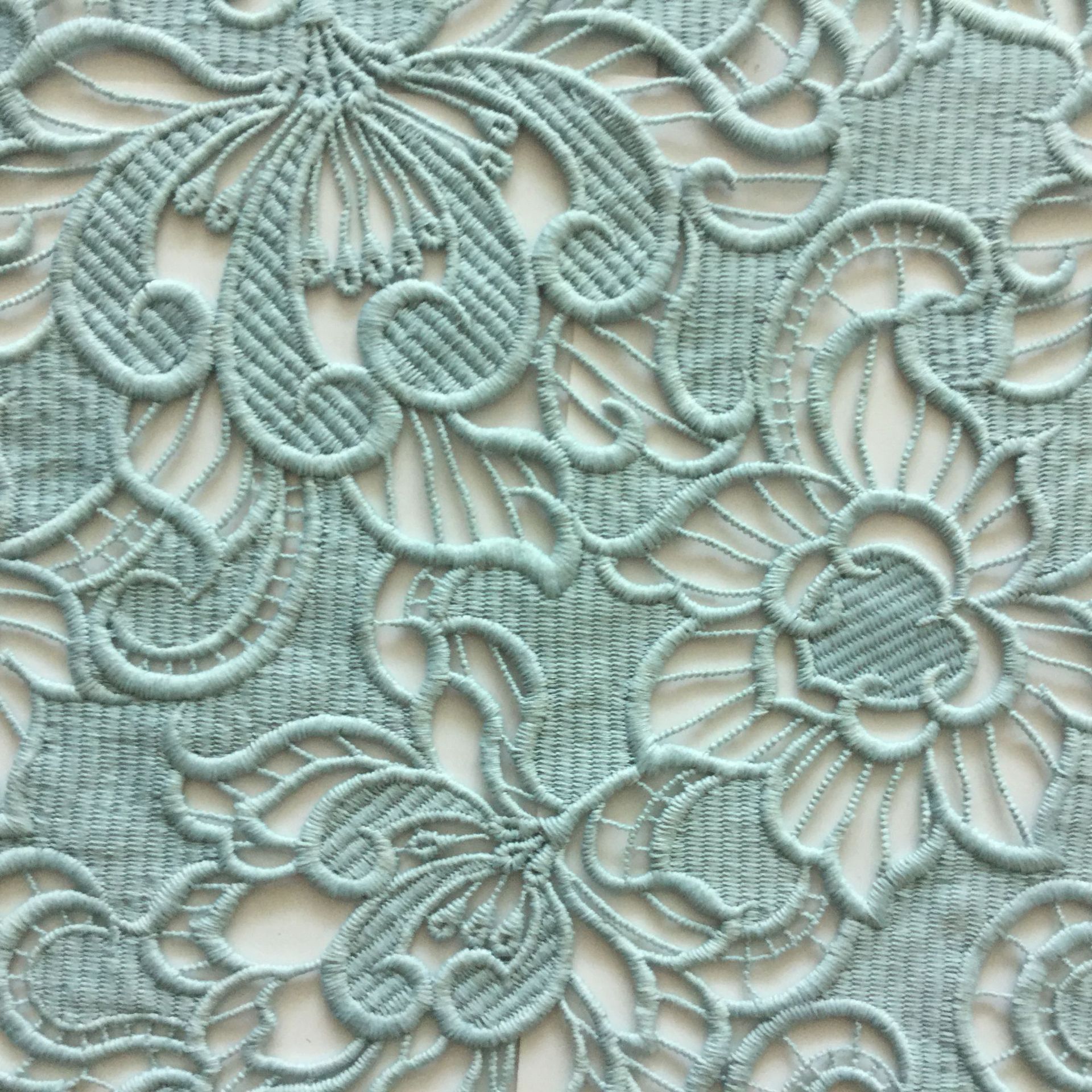 牛奶丝水溶花边刺绣面料童装衣服花边绣花布布料 牛奶丝水溶