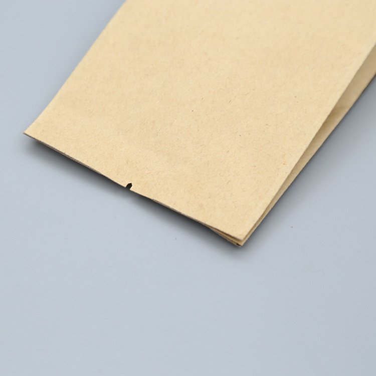 侧边封开扇型窗牛皮纸袋可热分风琴袋坚果零食茶叶袋