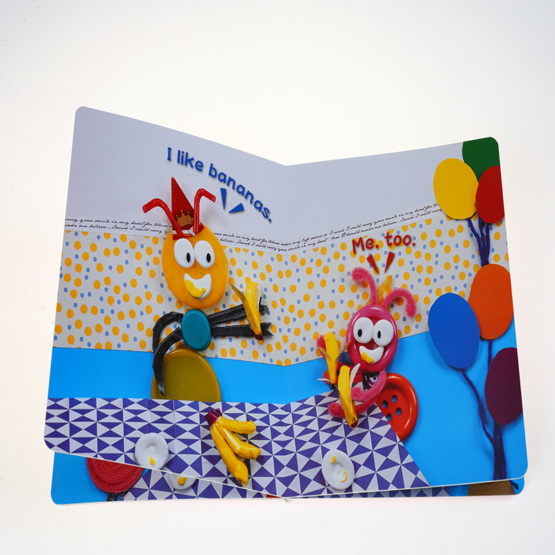 专业生产儿童画册立体书定制 diy儿童立体翻翻书对裱书异形板纸书