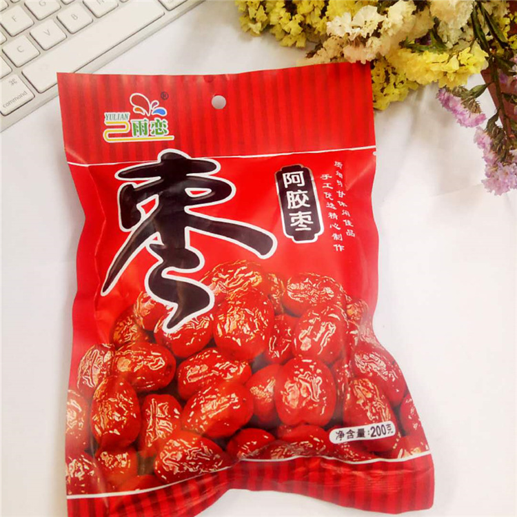 雨恋 阿胶枣300克 蜜饯大枣 好吃便宜红枣果脯   核蜜枣 休闲零食
