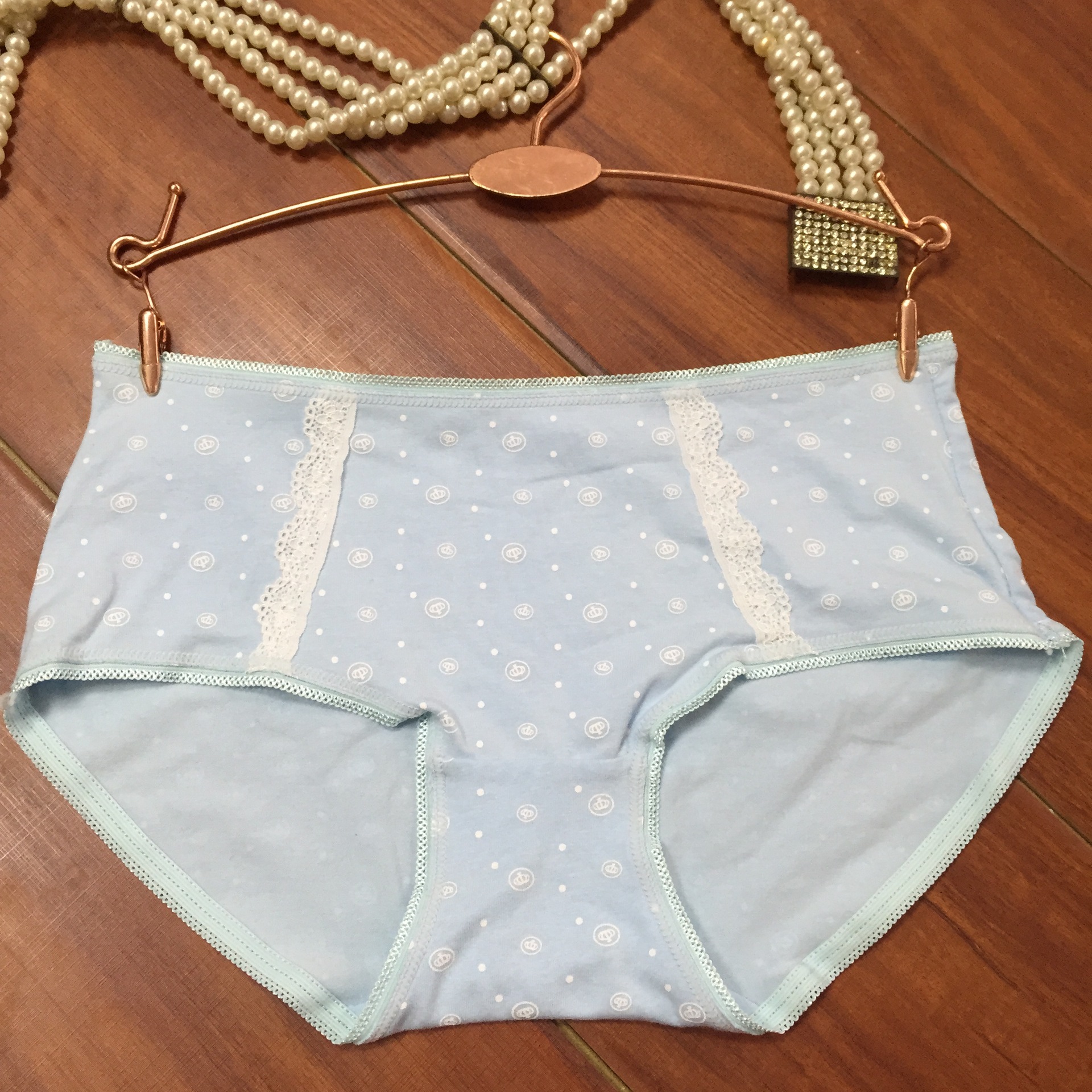 女士中腰纯棉生理裤内裤暖宫防漏经期防漏裤学生可爱透气月经裤