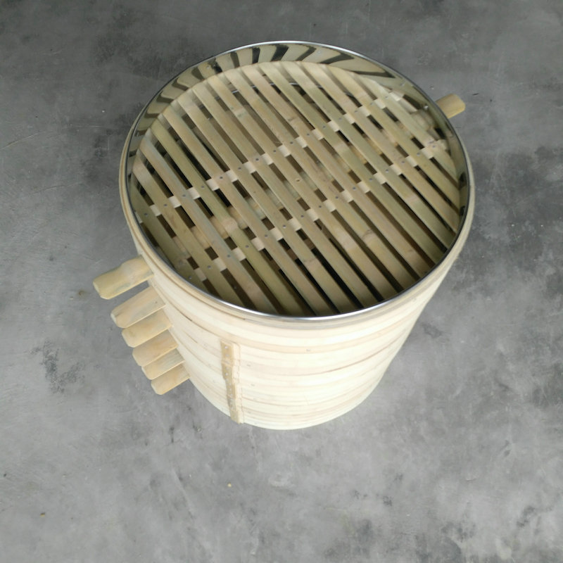 竹制52cm大号蒸屉竹子蒸笼蒸包子铝包口蒸笼竹笼屉蒸馒头包子商用